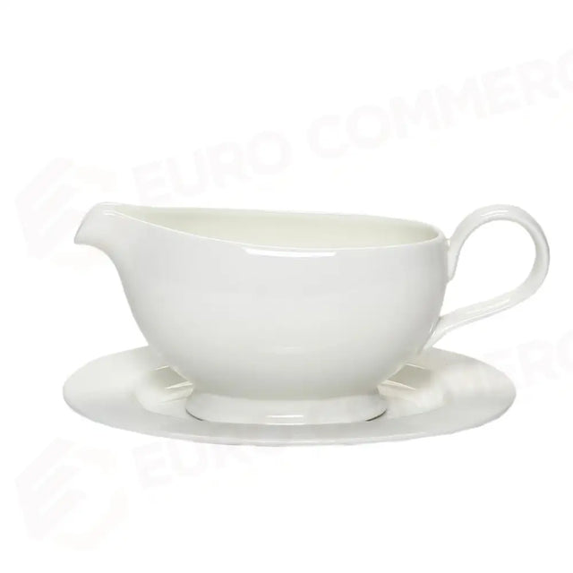 ASCOT 0229 ROYAL BONE CHINA SAUCE BOAT PLATE - 9570059 - MEDRI