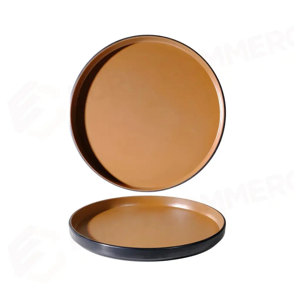 PIATTO PIANO 20 CM MELAMINA BICOLOR BROWN/BLACK YML-00780 MEDRI - 13170166 - MEDRI