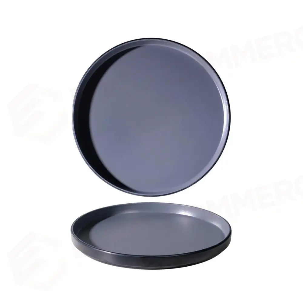 PIATTO PIANO 20 CM MELAMINA BICOLOR GREY/BLACK YML-00780 MEDRI - 13170150 - MEDRI