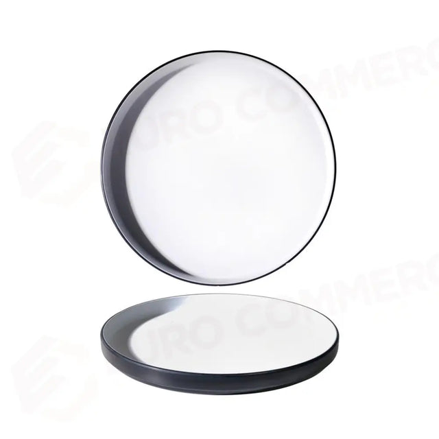 Assiette plate en mélamine bicolore blanche/noire 20 cm YML-00780 MEDRI - 13170158 - MEDRI