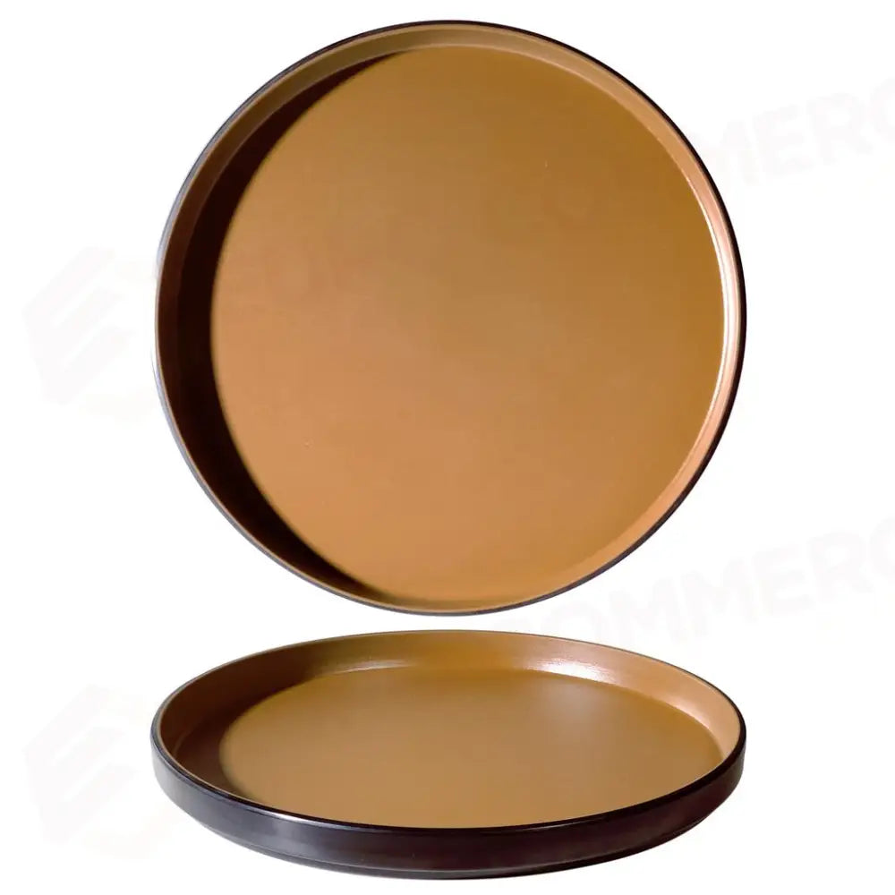 PIATTO PIANO 27 CM MELAMINA BICOLOR BROWN/BLACK YML-00716 MEDRI - 13170165 - MEDRI