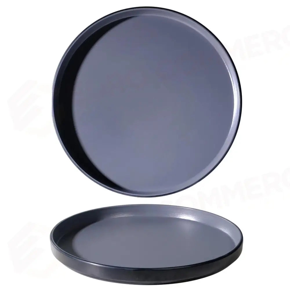 PIATTO PIANO 27 CM MELAMINA BICOLOR GREY/BLACK YML-00716 MEDRI - 13170149 - MEDRI