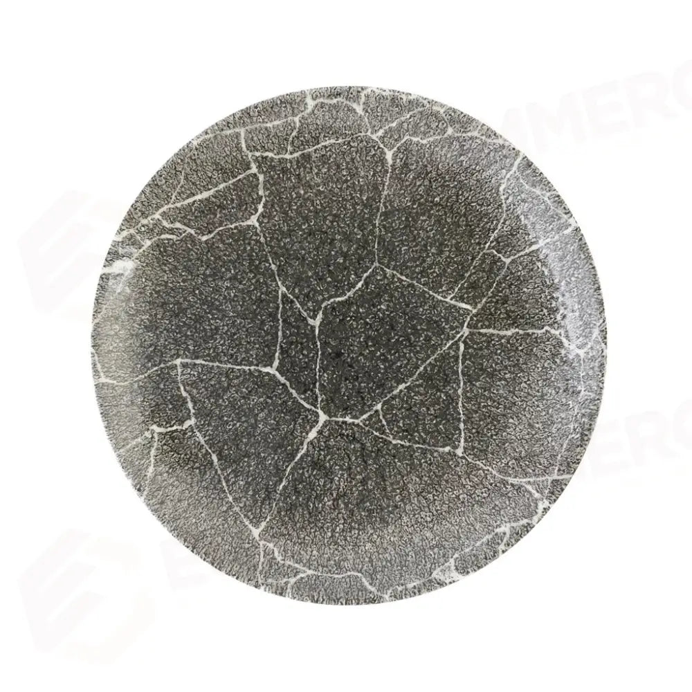 PIATTO PIANO COUPE 21.7 CM QUARTZ BLACK STUDIO PRINTS KINTSUGI REVERSE KRBKEVP81 CHURCHILL - 9783289 - MEDRI