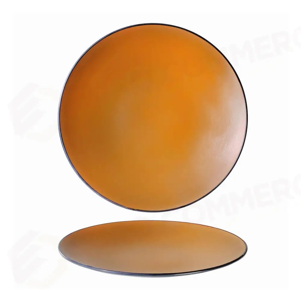 PIATTO PIANO COUPE 25.5 CM MELAMINA BICOLOR BROWN/BLACK YML-104 MEDRI - 13170174 - MEDRI
