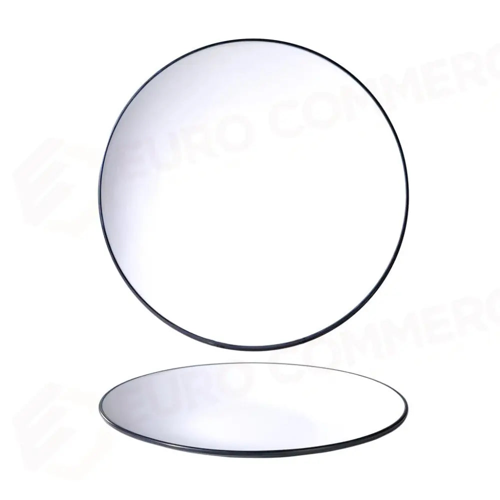 PIATTO PIANO COUPE 25.5 CM MELAMINA BICOLOR WHITE/BLACK YML-104 MEDRI - 13170173 - MEDRI