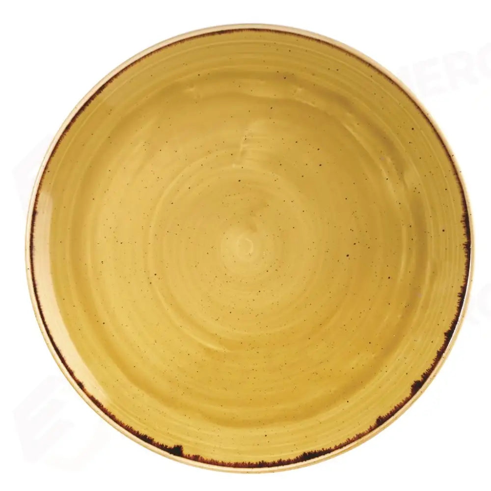 PIATTO PIANO COUPE 26 CM STONECAST MUSTARD YELLOW SMSSEV101 CHURCHILL - 9780876 - MEDRI