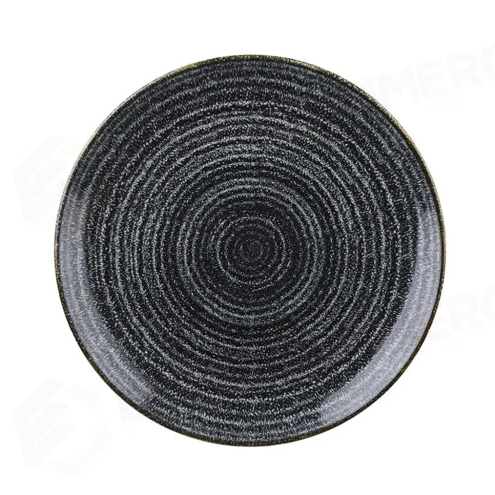 PIATTO PIANO COUPE 26 CM STUDIO PRINTS HOMESPUN CHARCOAL BLACK SPCBEV101 CHURCHILL - 9780833 - MEDRI