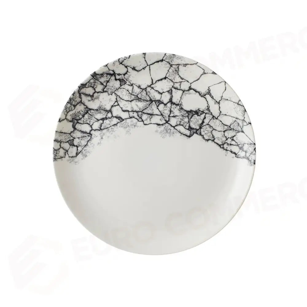 PIATTO PIANO COUPE 26 CM STUDIO PRINTS KINTSUGI ACCENTS QUARTZ BLACK KAQBEV101 CHURCHILL - 9782904 - MEDRI