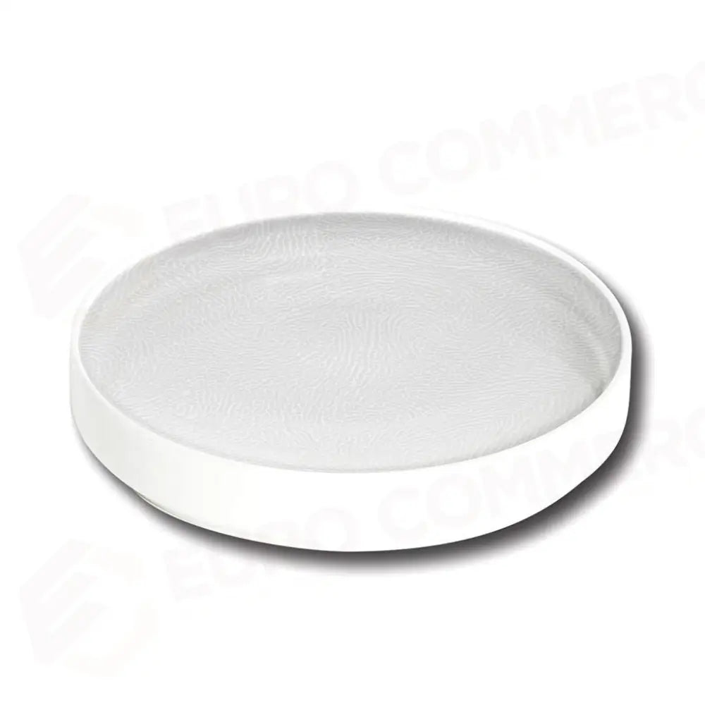 PIATTO PIANO NORDIC OSLO 28 CM SEGMENTI BIANCO SATURNIA - 6030832 - MEDRI