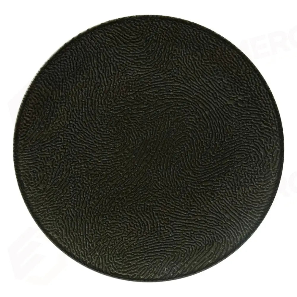 PIATTO PIANO SIVIGLIA 28 CM SEGMENTI NERO SATURNIA - 6030834 - MEDRI