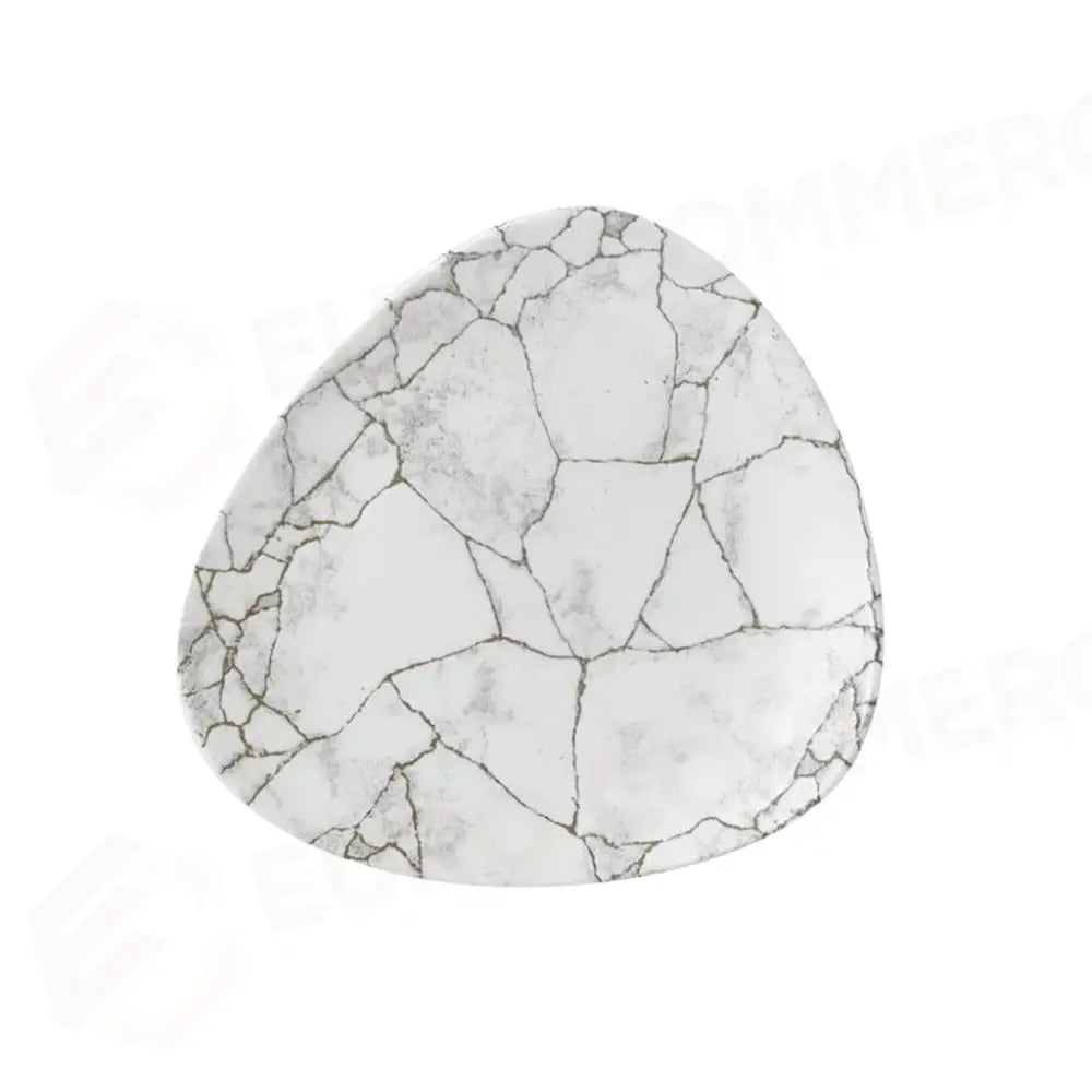 PIATTO PIANO TRIANGOLARE 19,2 CM STUDIO PRINTS KINTSUGI AGATE GREY KTAGTR71 CHURCHILL - 9782120 - MEDRI