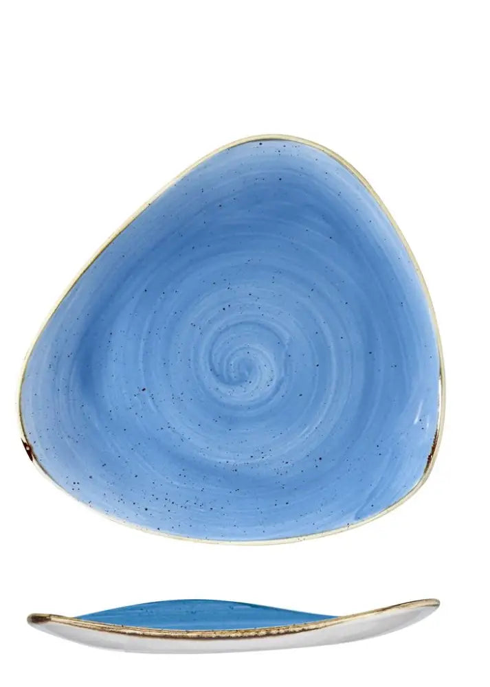PIATTO PIANO TRIANGOLARE 22,9 CM STONECAST CORNFLOWER BLUE SCFSTR91 CHURCHILL - 9780965 - MEDRI