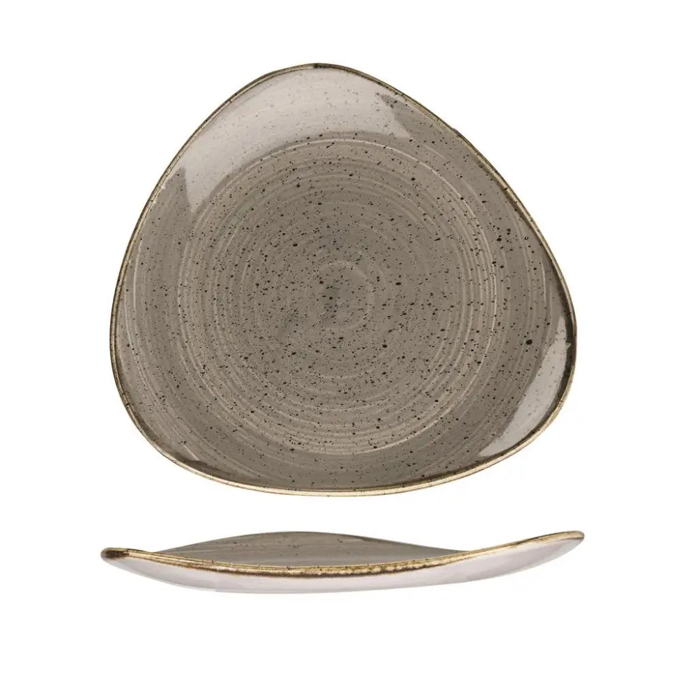 PIATTO PIANO TRIANGOLARE 22,9 CM STONECAST PEPPERCORN GREY SPGSTR91 CHURCHILL - 9780764 - MEDRI