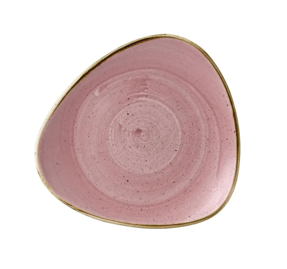 PIATTO PIANO TRIANGOLARE 22,9 CM STONECAST PETAL PINK SPPSTR91 CHURCHILL - 9781803 - MEDRI