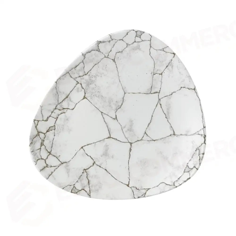 PIATTO PIANO TRIANGOLARE 22,9 CM STUDIO PRINTS KINTSUGI AGATE GREY KTAGTR91 CHURCHILL - 9781990 - MEDRI