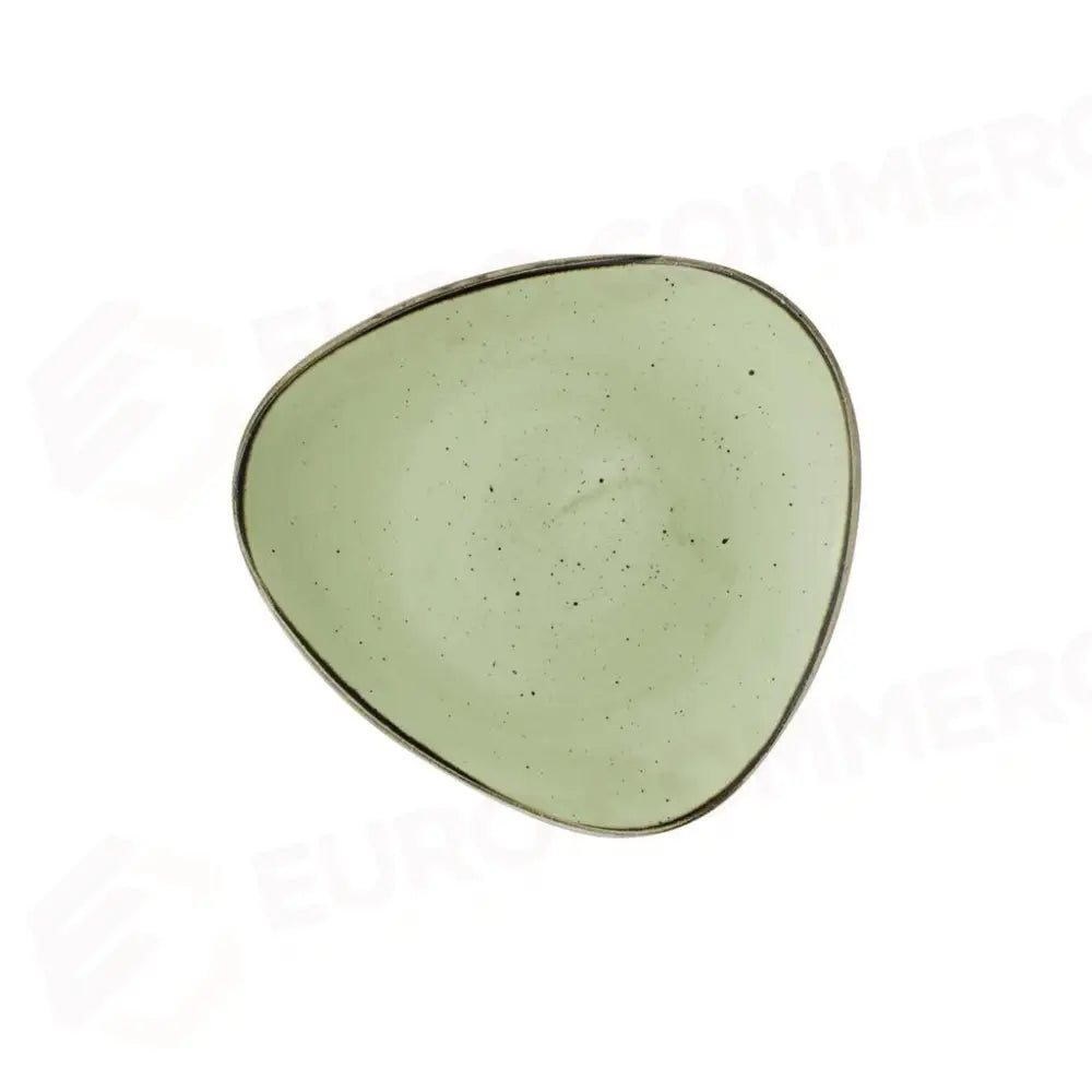 PIATTO PIANO TRIANGOLARE 23 CM STONECAST SAGE GREEN SSASTR91 CHURCHILL - 9782916 - MEDRI