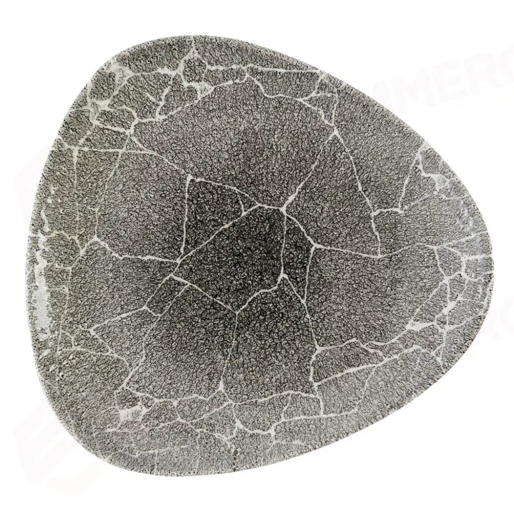PIATTO PIANO TRIANGOLARE 26.5 CM QUARTZ BLACK STUDIO PRINTS KINTSUGI REVERSE KRBKTR101 CHURCHILL - 9783291 - MEDRI