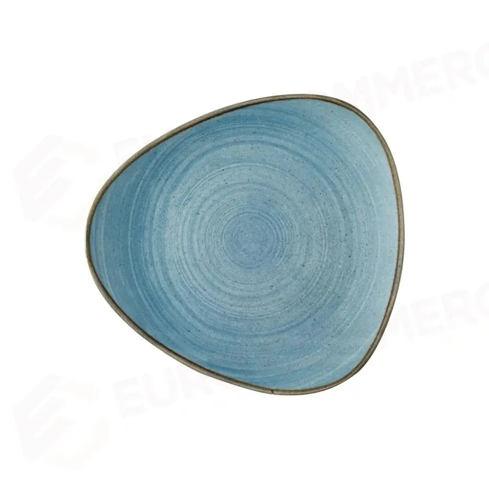 PIATTO PIANO TRIANGOLARE 26.5 CM STONECAST RAW TEAL SRBETR101 CHURCHILL - 9782592 - MEDRI