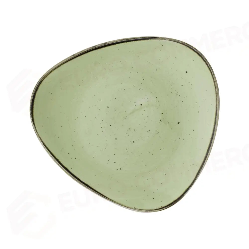 PIATTO PIANO TRIANGOLARE 26.5 CM STONECAST SAGE GREEN SSASTR101 CHURCHILL - 9782915 - MEDRI