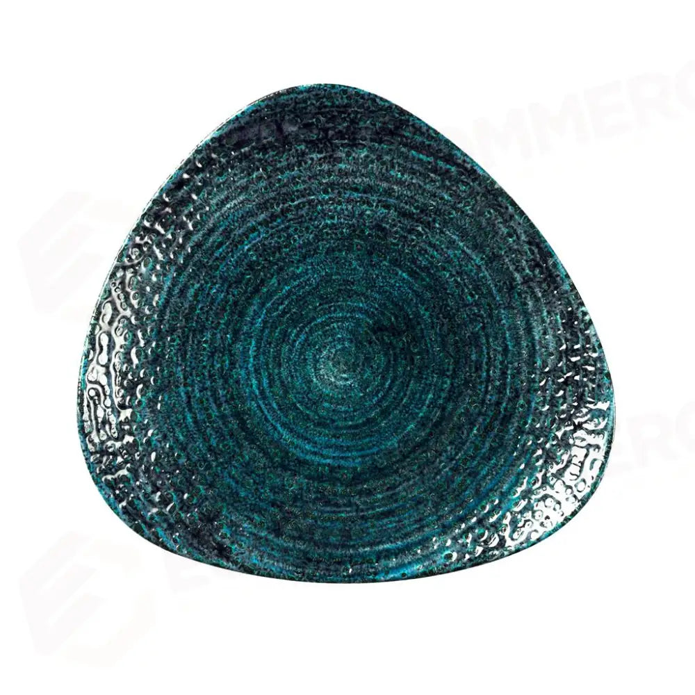 PIATTO PIANO TRIANGOLARE 26.5 CM STUDIO PRINTS HOMESPUN CHROMA MARINE HCBLTR101 CHURCHILL - 9782896 - MEDRI