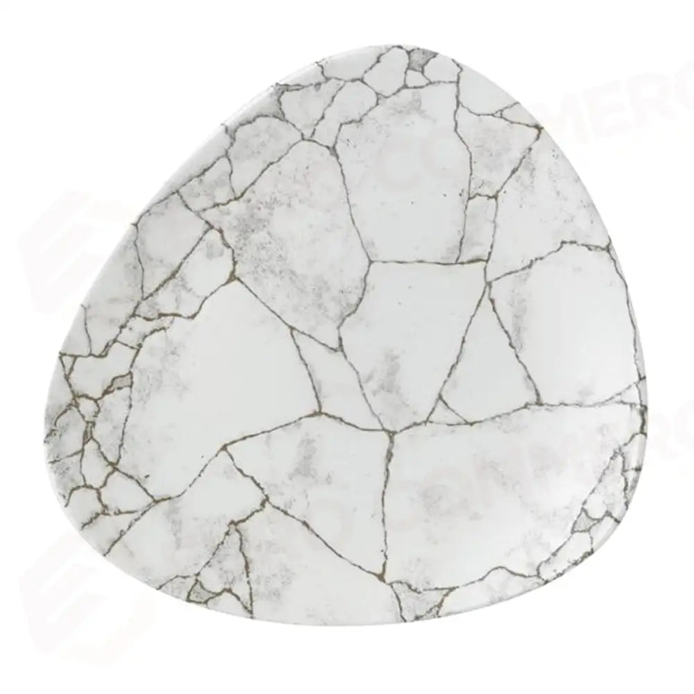 PIATTO PIANO TRIANGOLARE 26,5 CM STUDIO PRINTS KINTSUGI AGATE GREY KTAGTR101 CHURCHILL - 9781992 - MEDRI