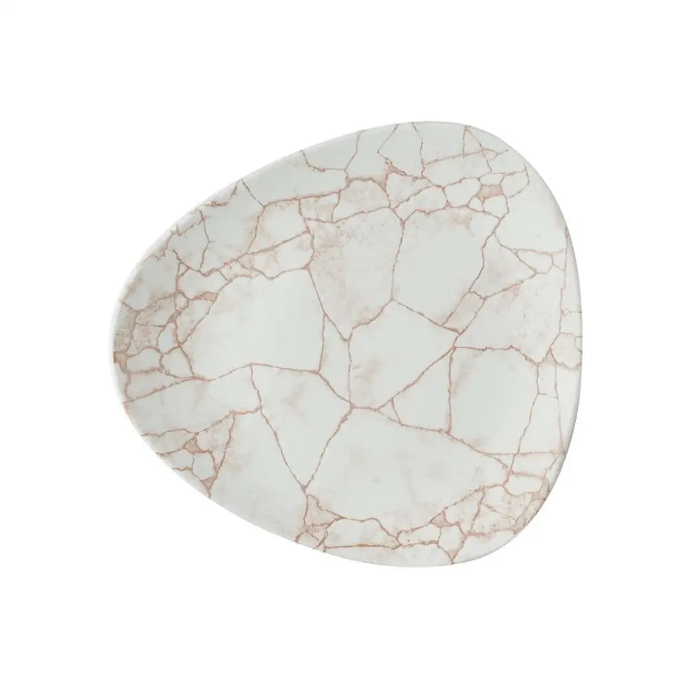 PIATTO PIANO TRIANGOLARE 26.5 CM STUDIO PRINTS KINTSUGI CORAL KTAMTR101 CHURCHILL - 9782579 - MEDRI