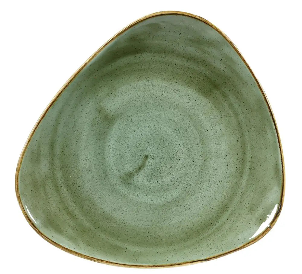 PIATTO PIANO TRIANGOLARE 31,1 CM STONECAST SAMPHIRE GREEN SSGSTR121 CHURCHILL - 9781142 - MEDRI