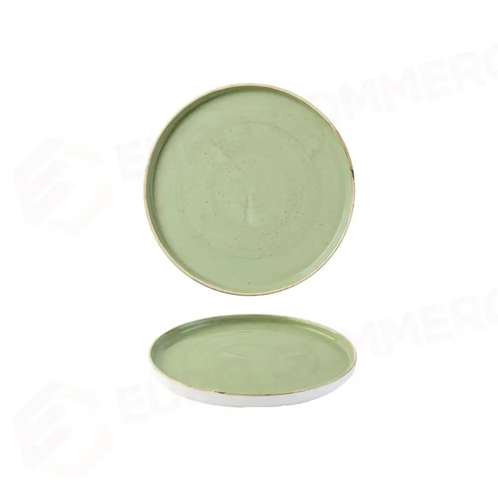 PIATTO PIANO WALLED 21 CM STONECAST SAGE GREEN SSASWP211 CHURCHILL - 9782914 - MEDRI