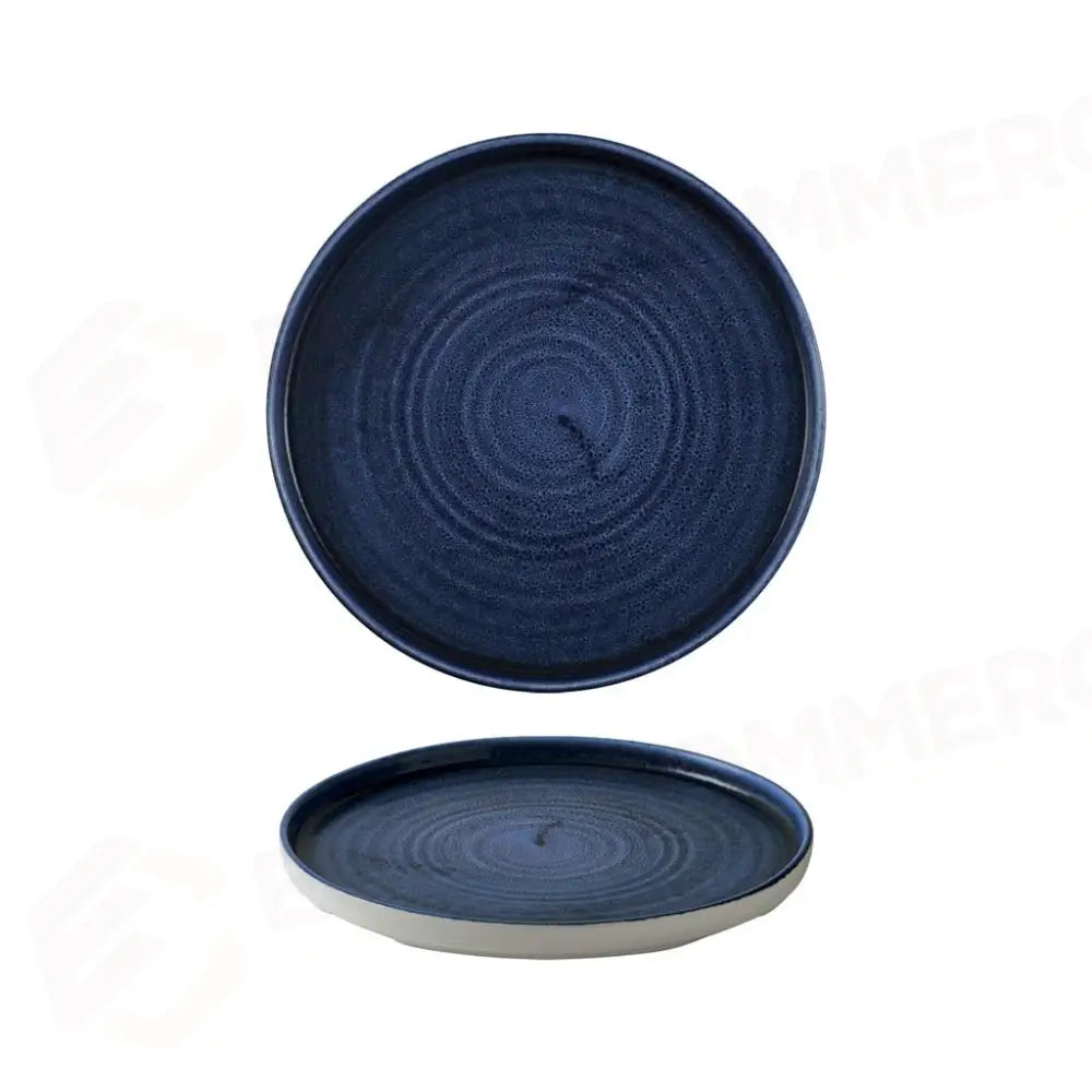 PIATTO PIANO WALLED 26 CM STONECAST PLUME ULTRAMARINE PLULWP261 CHURCHILL - 9782594 - MEDRI