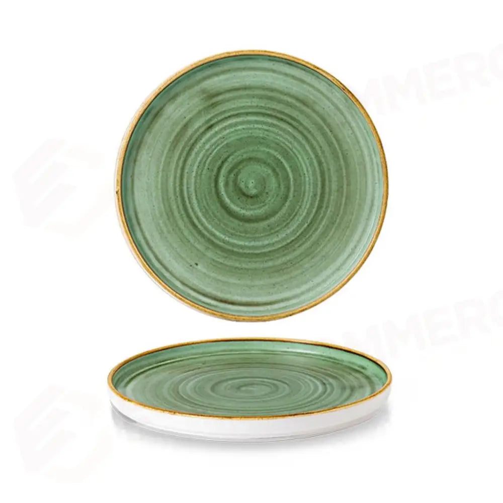 PIATTO PIANO WALLED 26 CM STONECAST SAMPHIRE GREEN SSGSWP261 CHURCHILL - 9781964 - MEDRI