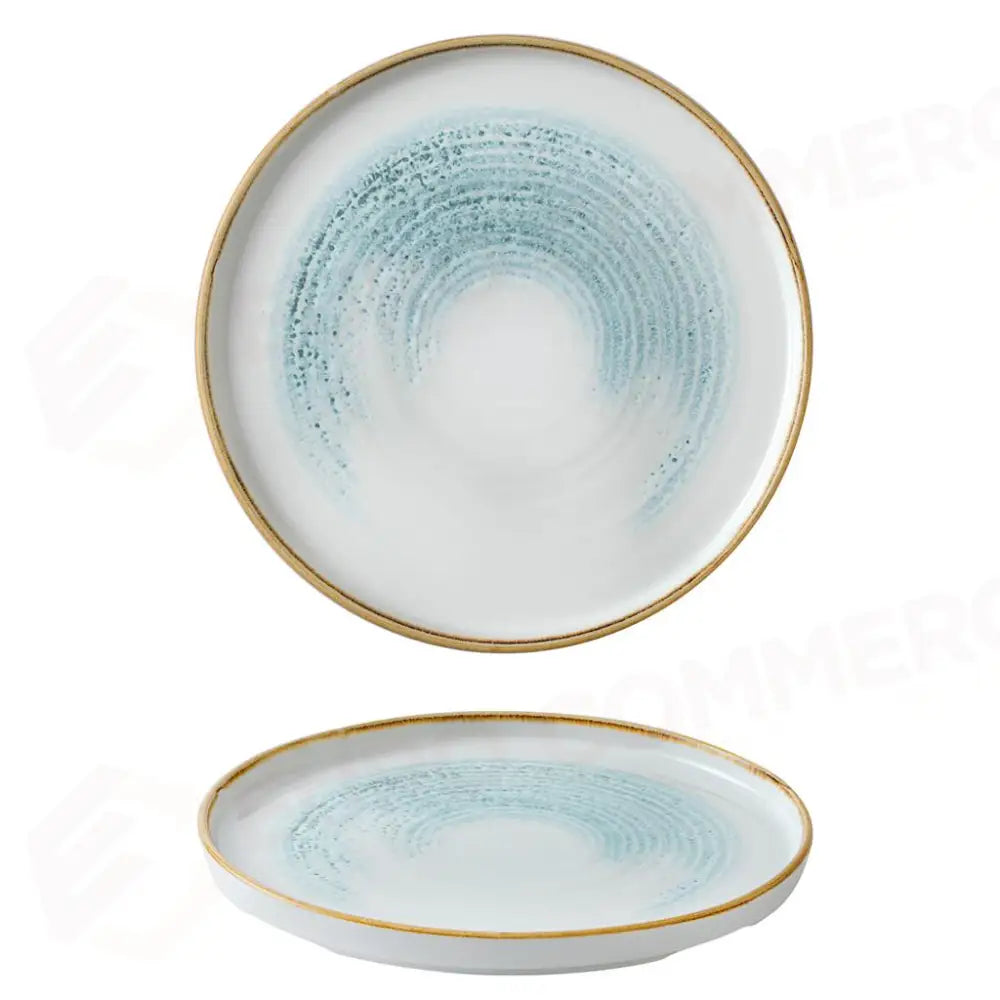 PIATTO PIANO WALLED 26 CM STUDIO PRINTS HOMESPUN ACCENTS AQUAMARINE HAAMWP261 CHURCHILL - 9782819 - MEDRI