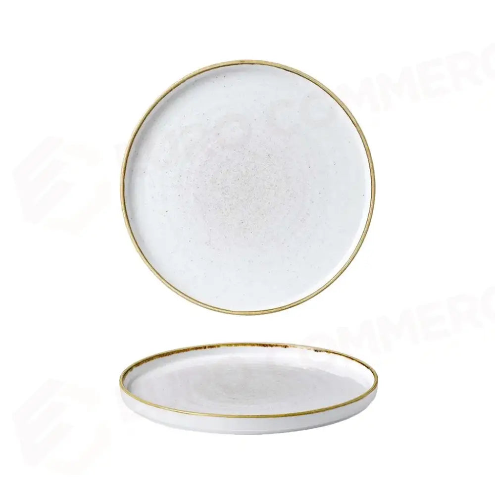 PIATTO PIANO WALLED 28 CM STONECAST BARLEY WHITE SWHSWP281 CHURCHILL - 9781921 - MEDRI