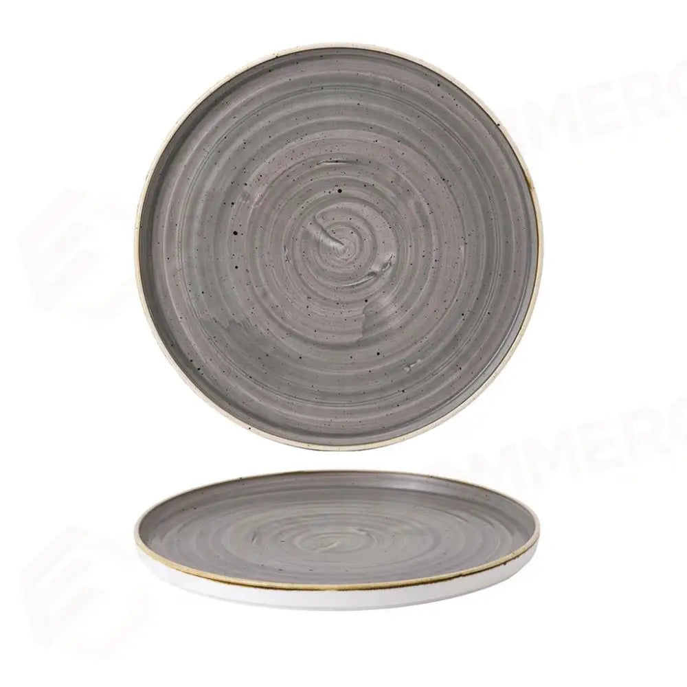 PIATTO PIANO WALLED 28 CM STONECAST PEPPERCORN GREY SPGSWP281 CHURCHILL - 9781924 - MEDRI