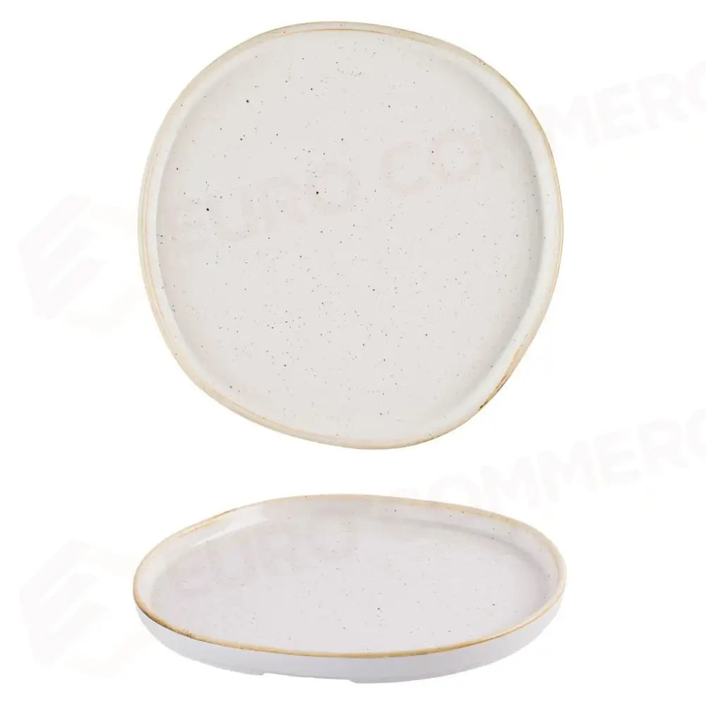 PIATTO PIANO WALLED ORGANIC 25.5 CM BARLEY WHITE STONECAST SWHSOW261 CHURCHILL - 9783148 - MEDRI