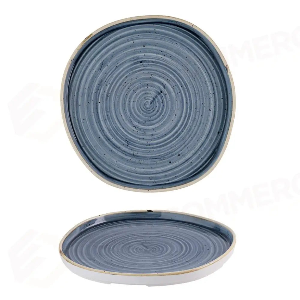PIATTO PIANO WALLED ORGANIC 25.5 CM BLUEBERRY STONECAST SBBSOW261 CHURCHILL - 9783162 - MEDRI