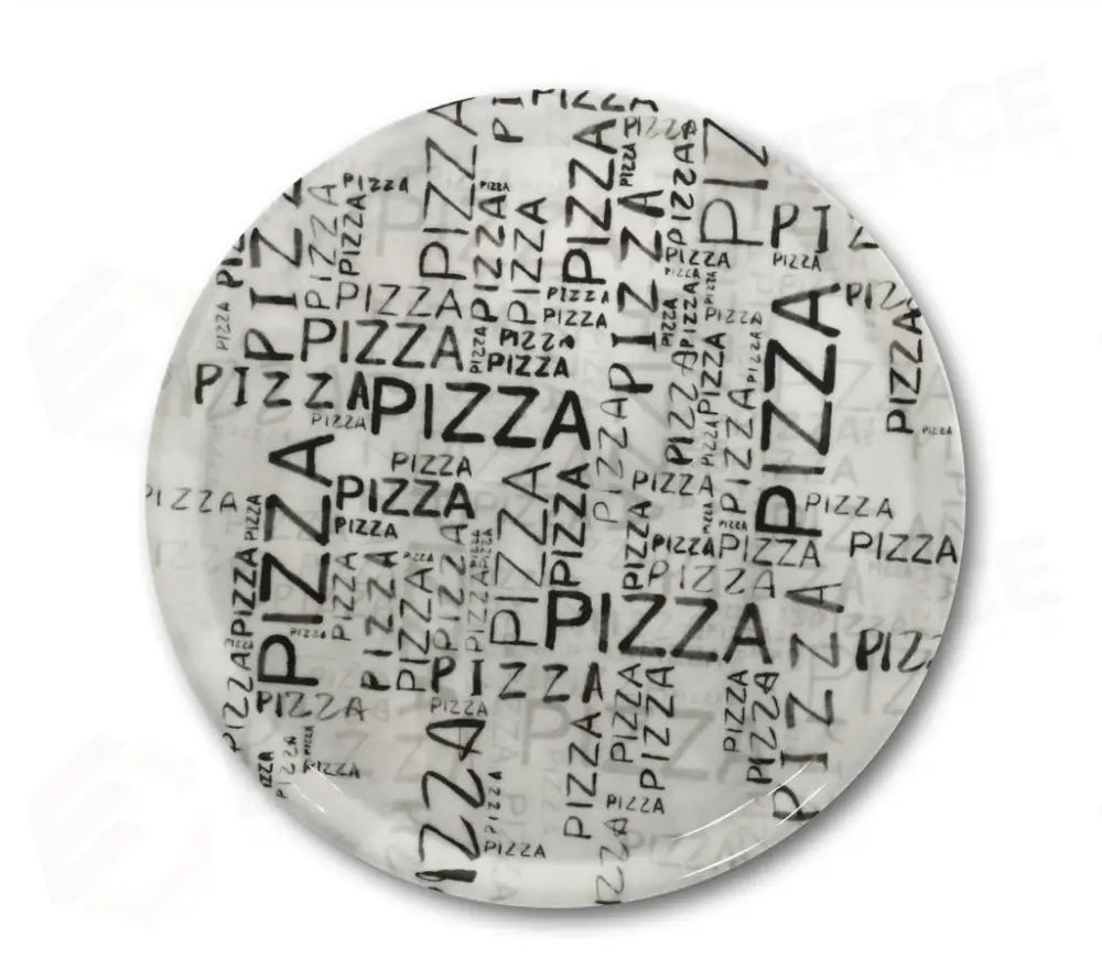 PIATTO PIZZA 31 CM NAPOLI WHITE & BLACK Z69 SATURNIA - 6030762 - MEDRI