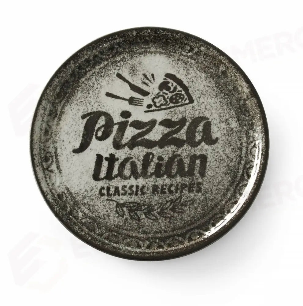 PIATTO PIZZA COLLEZIONE RICETTE NERO. NERO Ø330MM - HENDI