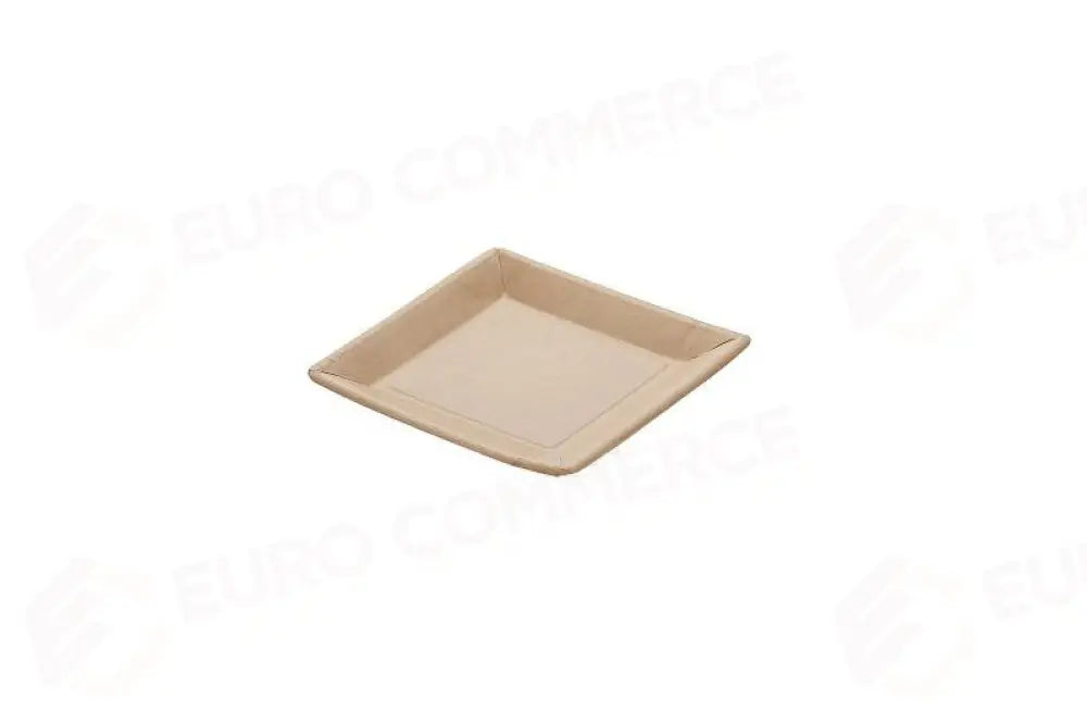 PIATTO QUADRATO IN CARTONCINO KRAFT HAVANA - 20X20 CM - Q5110 - LEONE - MONOUSO BIO