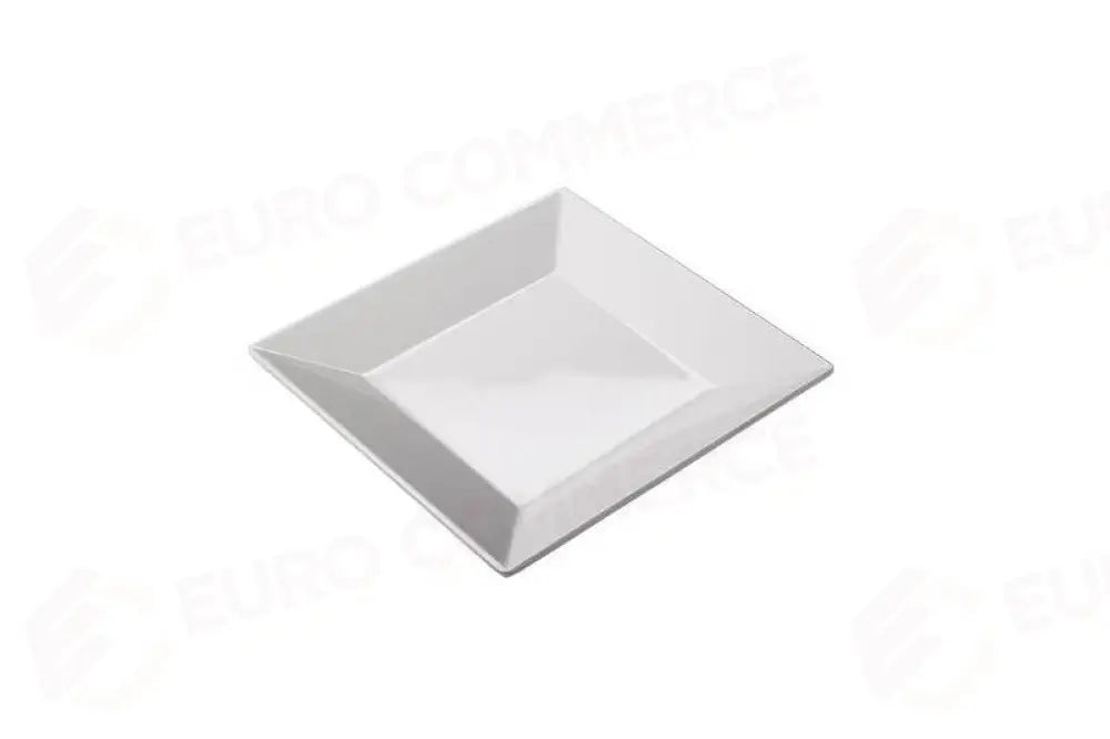 PIATTO QUADRATO IN MELAMINA BIANCO - 20,4X20,4X2,4 CM - T8418 - LEONE - MELAMINA BIANCA