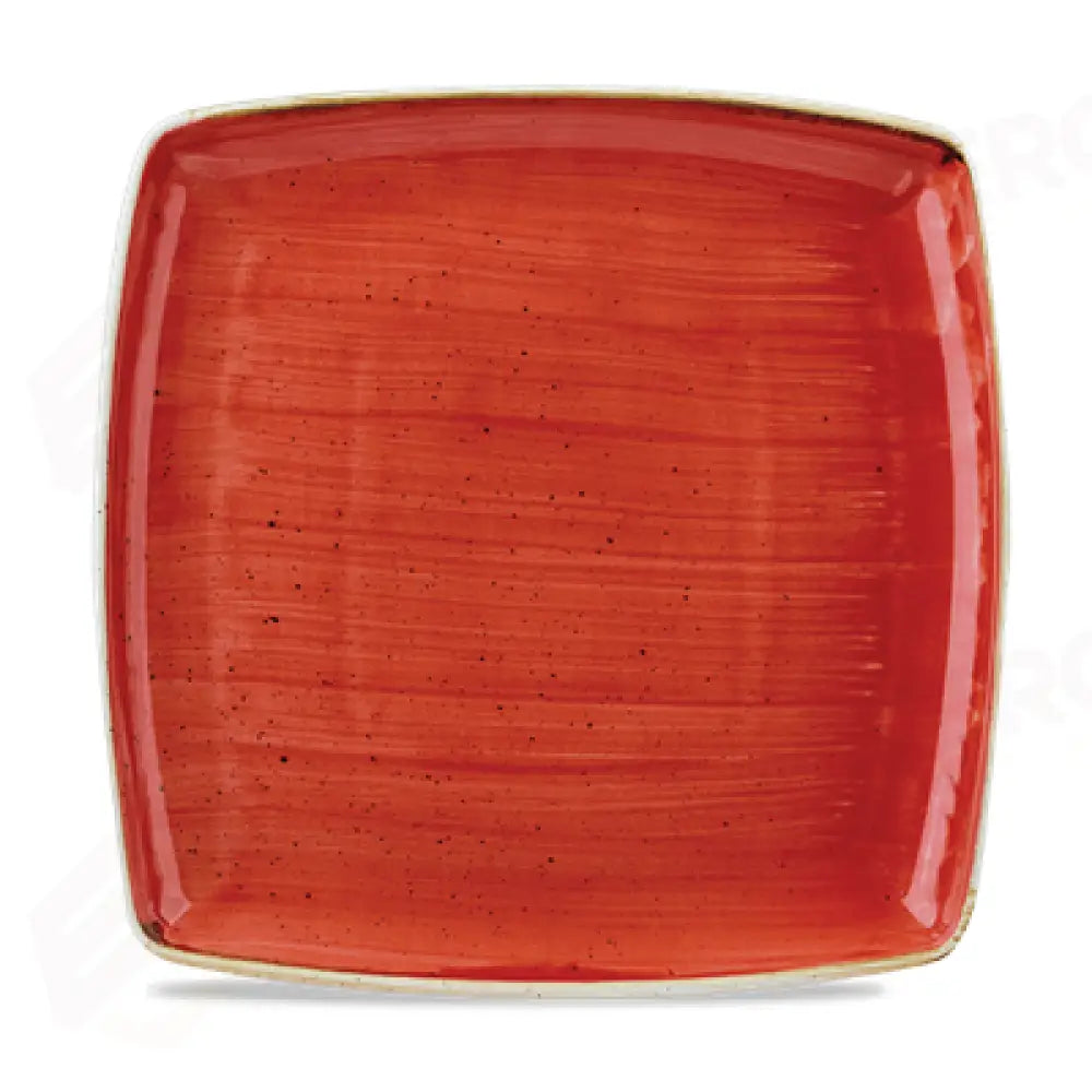 PIATTO QUADRO 26.8X26.8 CM STONECAST BERRY RED SBRSDS101 CHURCHILL - 9780987 - MEDRI