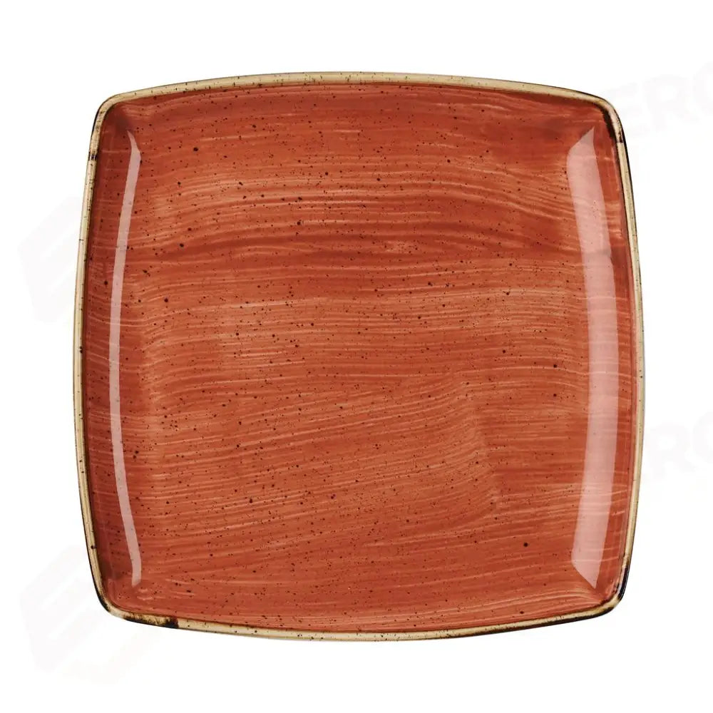 PIATTO QUADRO 26.8X26.8 CM STONECAST SPICED ORANGE SSOSDS101 CHURCHILL - 9780797 - MEDRI