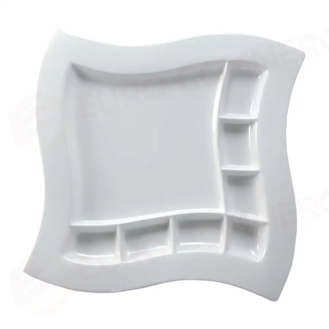 Assiette carrée Wave à compartiments 35 x 35 cm - Référence MEDRI : 5645 - 11460172