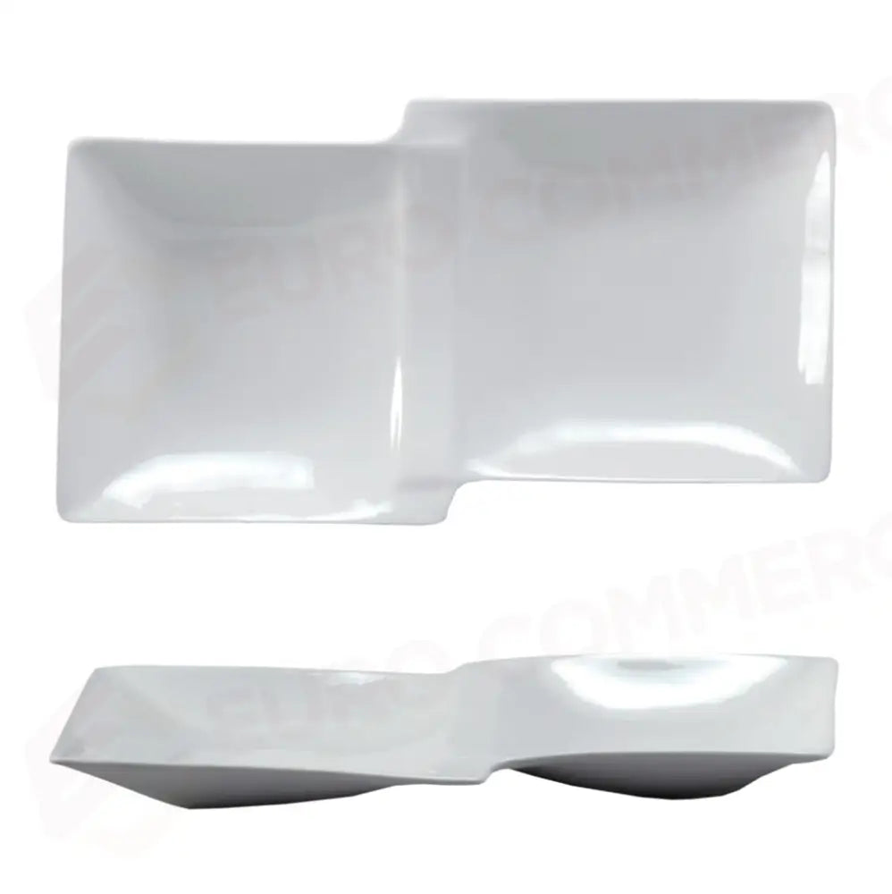 PIATTO RETTANGOLARE 2 SCOMPARTI 36X18 CM PLATES 5247 MEDRI - 11460140 - MEDRI