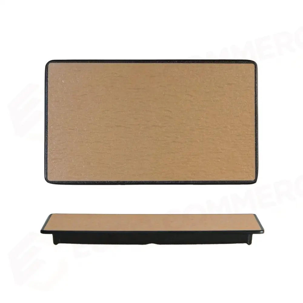 PIATTO RETTANGOLARE 26.5X13 CM MELAMINA WOODY BEIGE/BLACK YML-7059-10.5 MEDRI - 13170208 - MEDRI