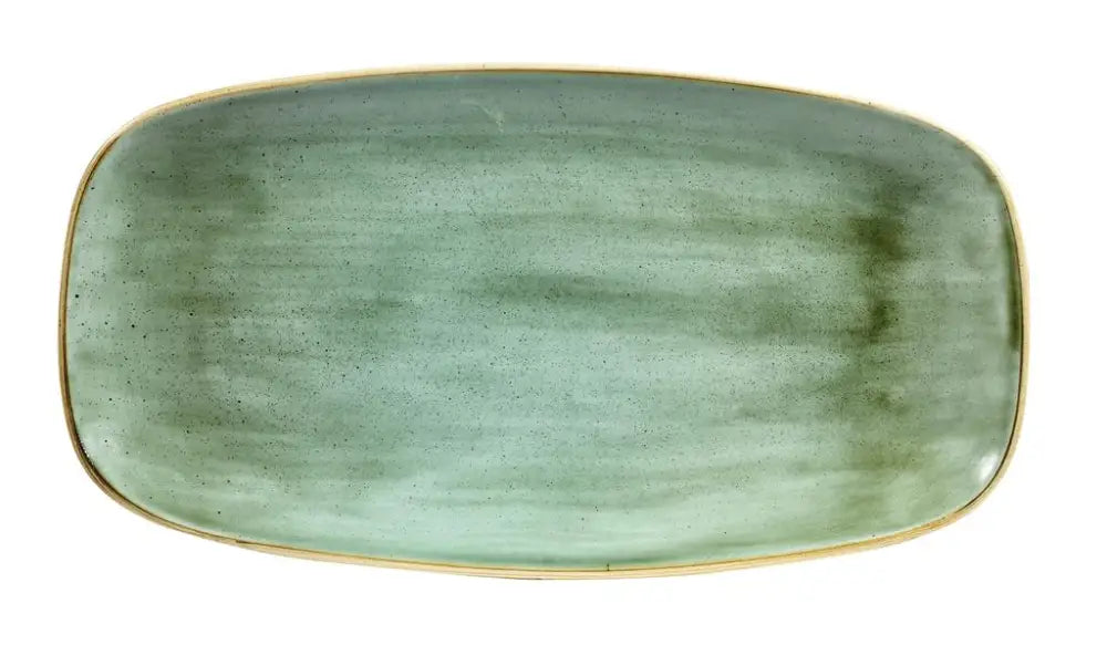 PIATTO RETTANGOLARE 29.5X15 CM STONECAST SAMPHIRE GREEN SSGSXO111 CHURCHILL - 9781150 - MEDRI