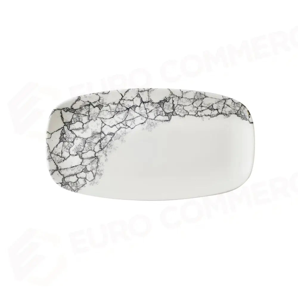 PIATTO RETTANGOLARE 29.8X15.3 CM STUDIO PRINTS KINTSUGI ACCENTS QUARTZ BLACK KAQBXO111 CHURCHILL - 9782907 - MEDRI