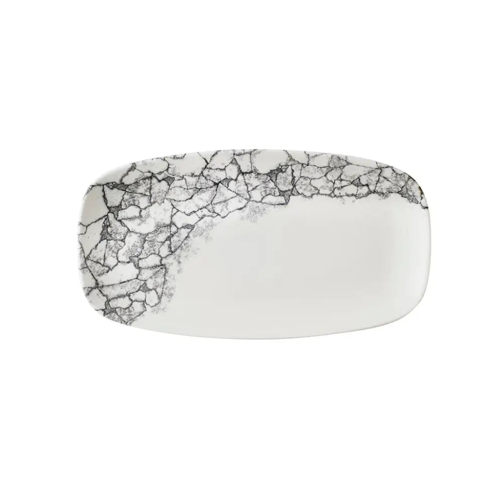 PIATTO RETTANGOLARE 29.8X15.3 CM STUDIO PRINTS KINTSUGI ACCENTS QUARTZ BLACK KAQBXO111 CHURCHILL - 9782907 - MEDRI