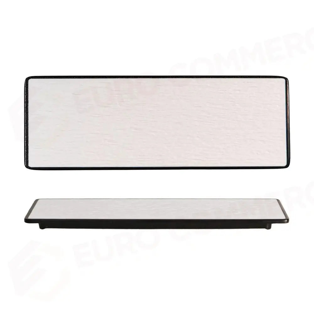 PIATTO RETTANGOLARE 33X11 CM MELAMINA WOODY WHITE/BLACK YML-7058-13 MEDRI - 13170213 - MEDRI
