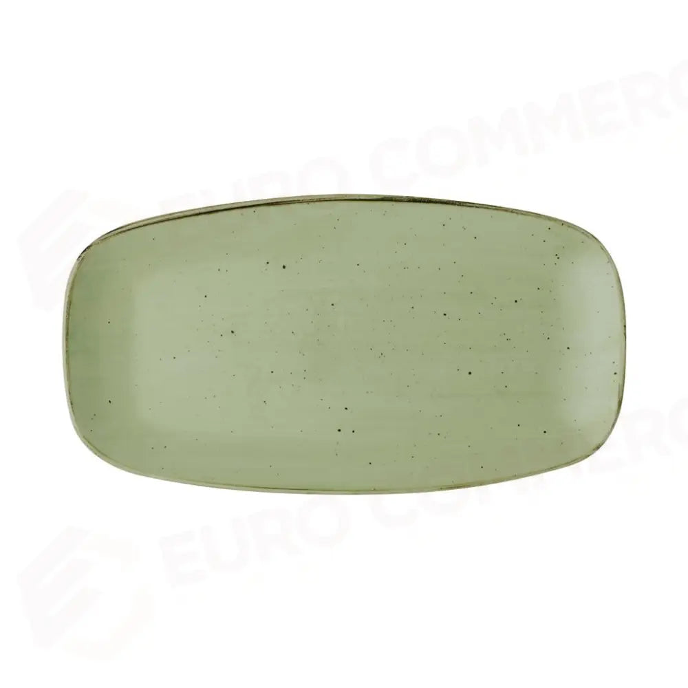 PIATTO RETTANGOLARE 35.5X19 CM STONECAST SAGE GREEN SSASXO141 CHURCHILL - 9782920 - MEDRI