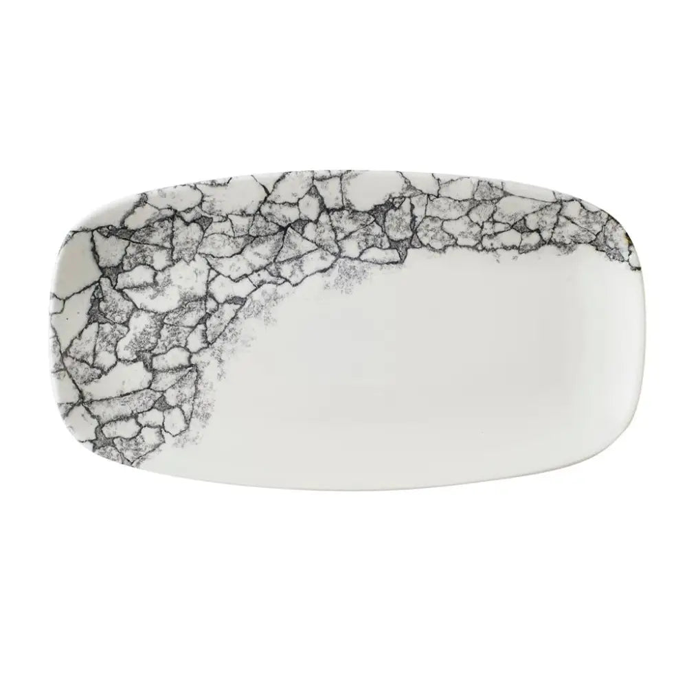 PIATTO RETTANGOLARE 35.5X19 CM STUDIO PRINTS KINTSUGI ACCENTS QUARTZ BLACK KAQBXO141 CHURCHILL - 9782906 - MEDRI